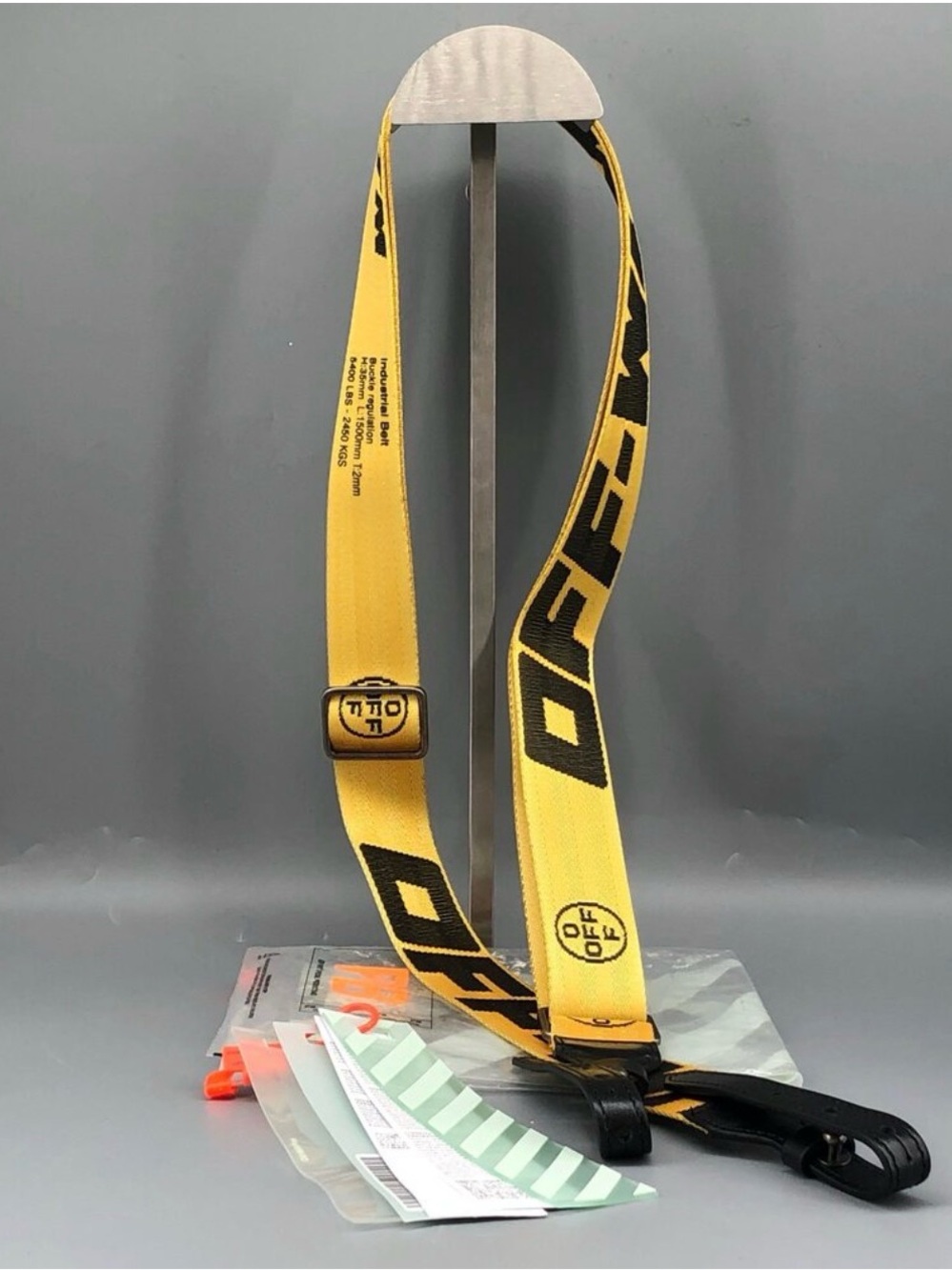 Authentic Off-White™ Industrial Yellow Adjustable Purse / Handbag Strap